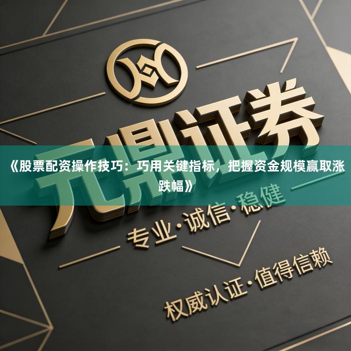 《股票配资操作技巧：巧用关键指标，把握资金规模赢取涨跌幅》