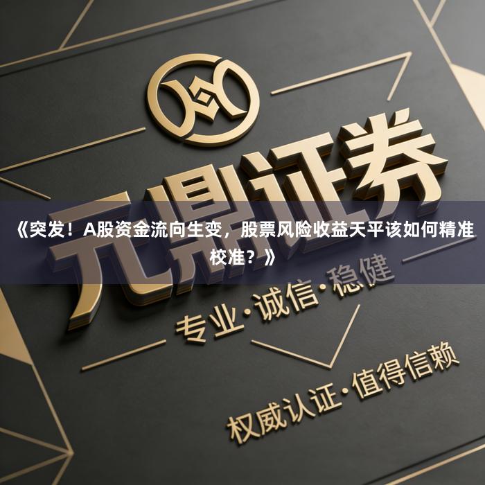 《突发！A股资金流向生变，股票风险收益天平该如何精准校准？》