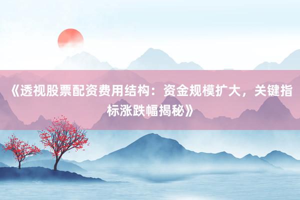 《透视股票配资费用结构：资金规模扩大，关键指标涨跌幅揭秘》