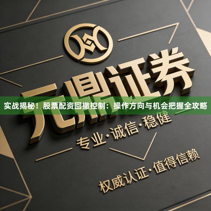 实战揭秘！股票配资回撤控制：操作方向与机会把握全攻略