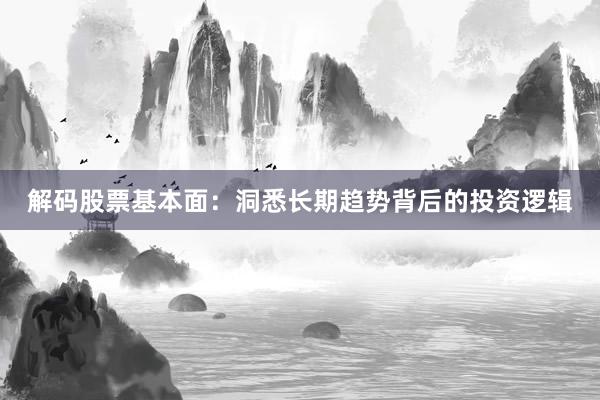 解码股票基本面：洞悉长期趋势背后的投资逻辑