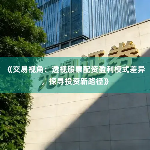 《交易视角：透视股票配资盈利模式差异，探寻投资新路径》