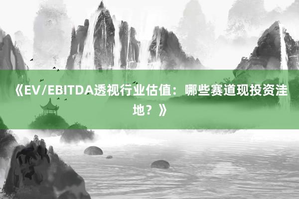 《EV/EBITDA透视行业估值：哪些赛道现投资洼地？》