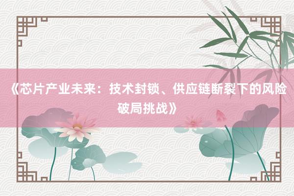 《芯片产业未来：技术封锁、供应链断裂下的风险破局挑战》